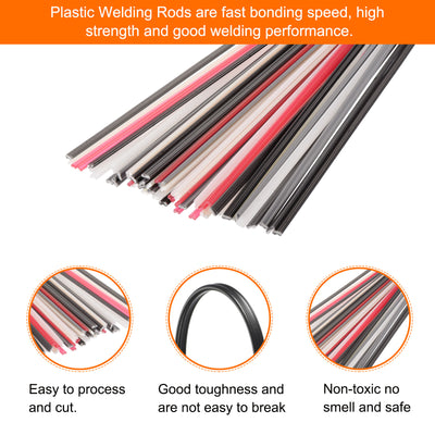 Harfington 50pcs 10 Inch Plastic Welding Rods PP/PE/PVC/ABS Welding Strips Plastic Welder