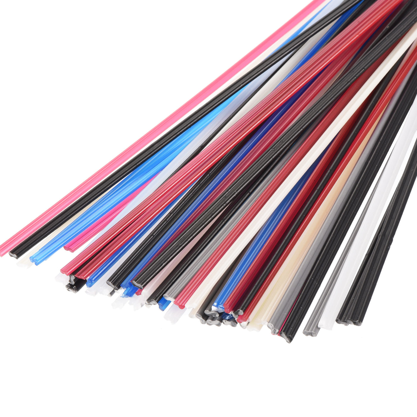 Harfington 60pcs 8 Inch Plastic Welding Rods PP/ABS/PVC Welding Strips for Plastic Welder