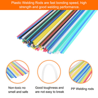 Harfington 120pcs 10 Inch Plastic Welding Rods PP Welding Strips for Plastic Welder