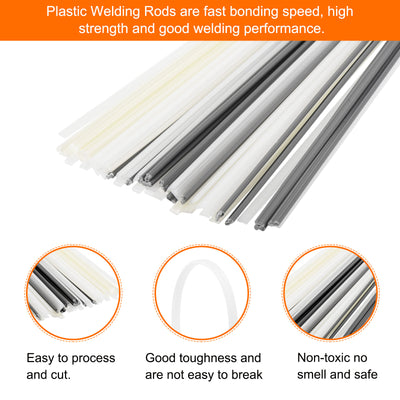 Harfington 50pcs 10 Inch Plastic Welding Rods PP/PE/PVC/ABS Welding Strips Welder