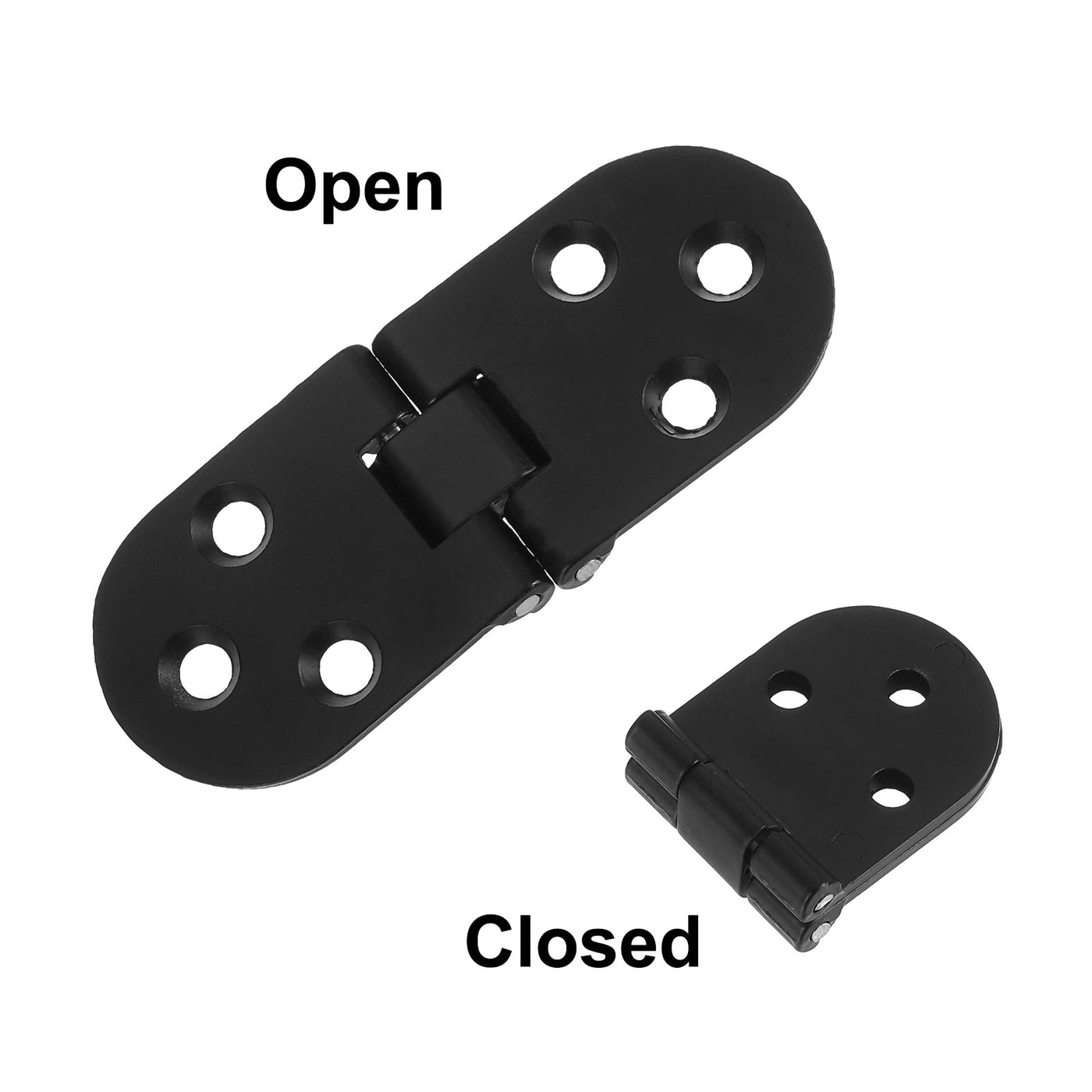 uxcell Uxcell Folding Table Hinge, 2pcs Zinc Alloy 180 Degree Table Hinges, Black