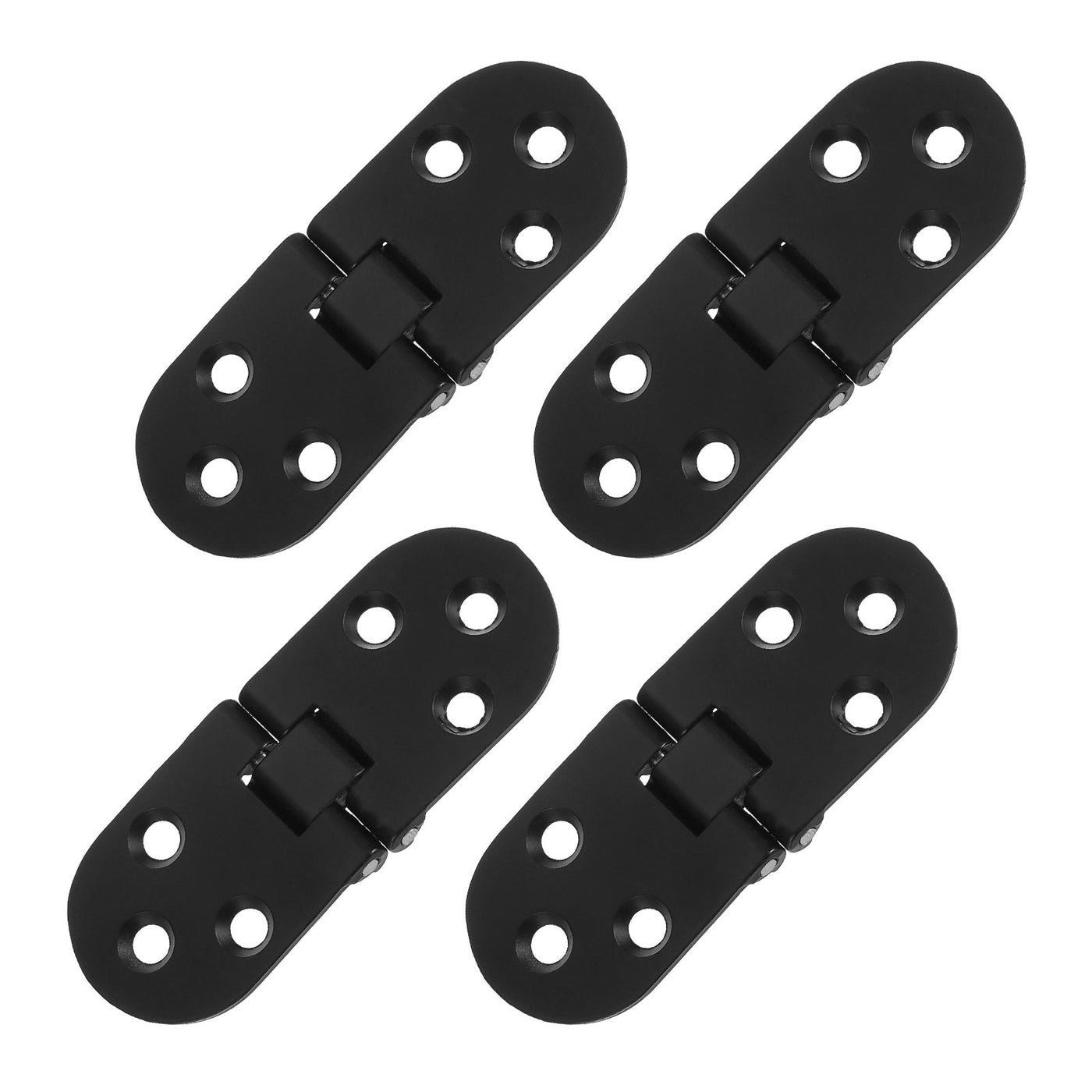 uxcell Uxcell Folding Table Hinge, 4pcs Zinc Alloy 180 Degree Table Hinges, Black