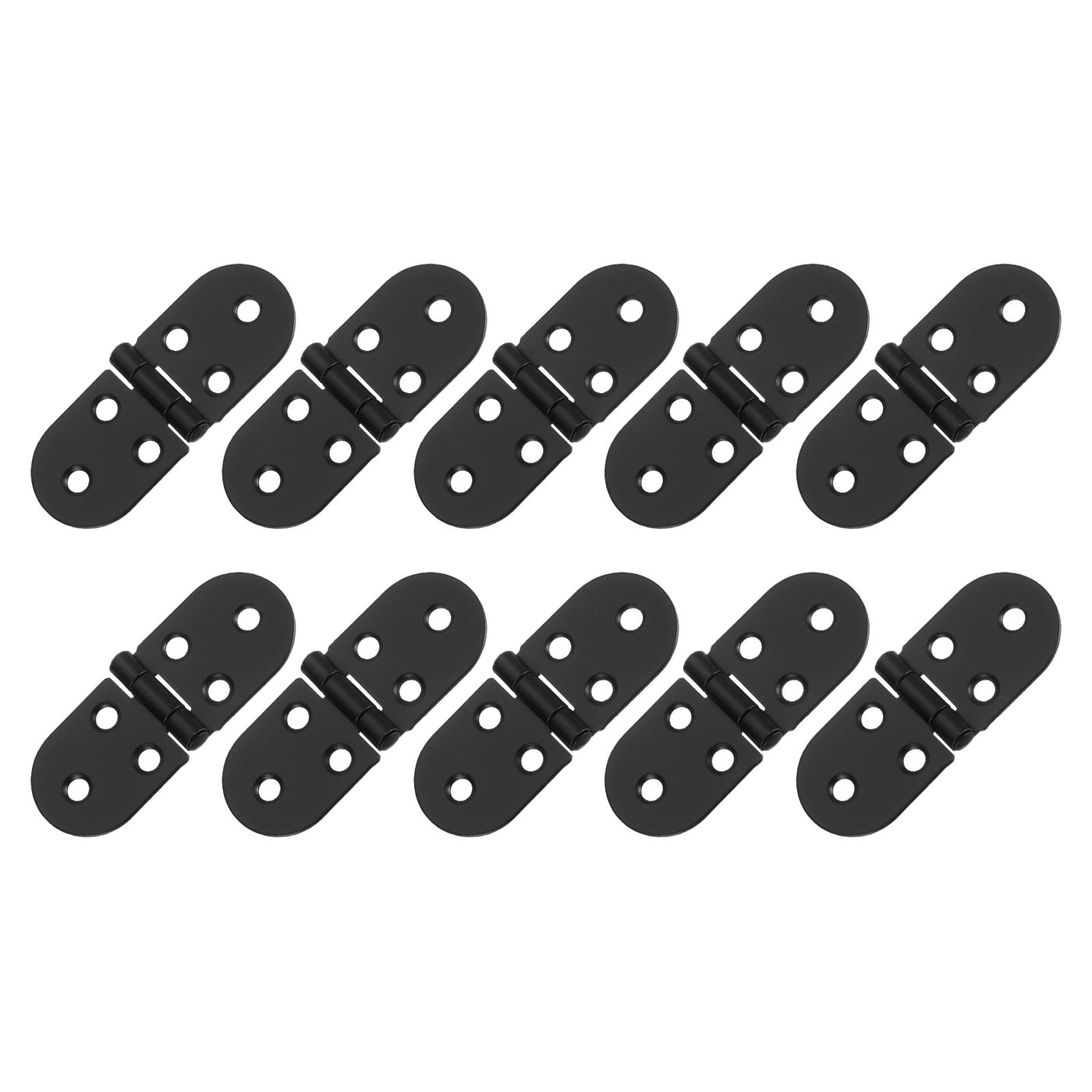 uxcell Uxcell Folding Table Hinge, 10pcs Iron 270 Degree Table Hinges, Black