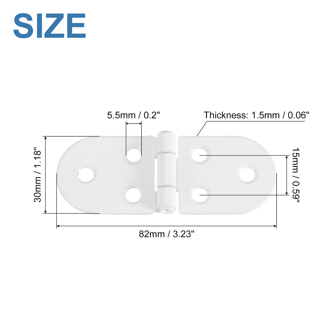 uxcell Uxcell Folding Table Hinge, 4pcs Iron 270 Degree Table Hinges, White