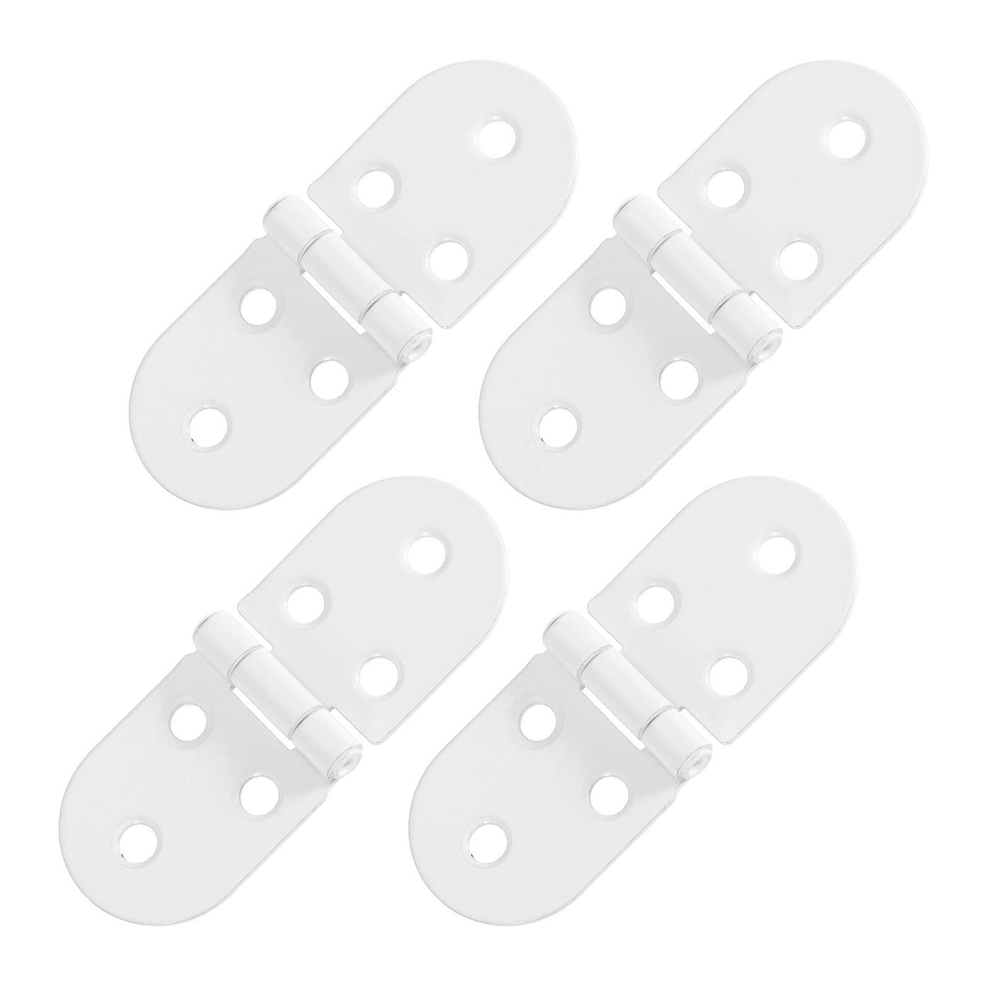 uxcell Uxcell Folding Table Hinge, 4pcs Iron 270 Degree Table Hinges, White