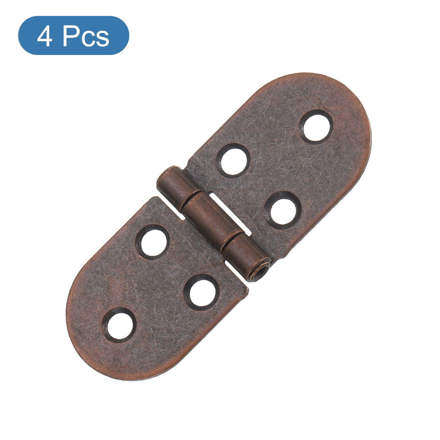 uxcell Uxcell Folding Table Hinge, 4pcs Iron 270 Degree Table Hinges, Red Bronze