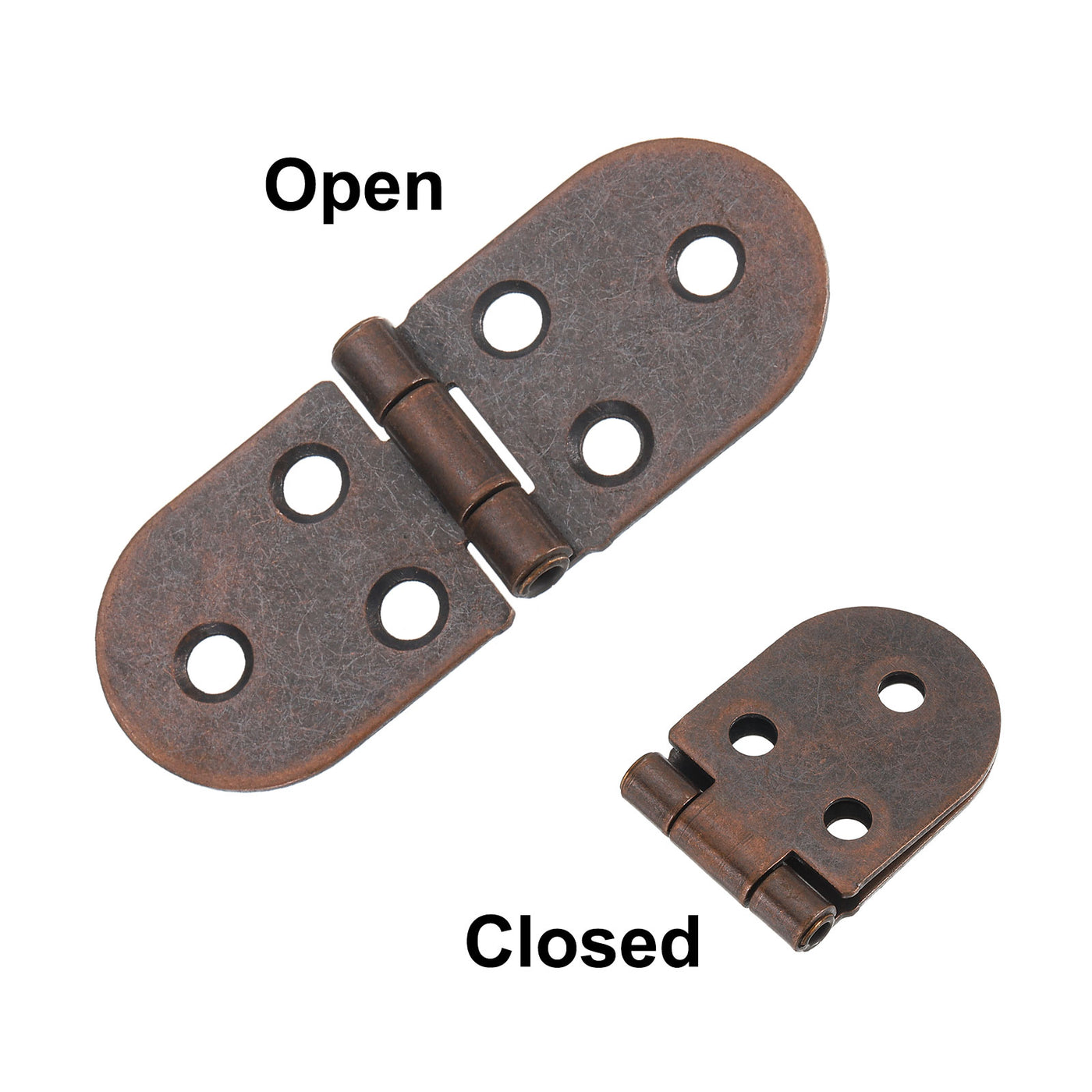 uxcell Uxcell Folding Table Hinge, 4pcs Iron 270 Degree Table Hinges, Red Bronze