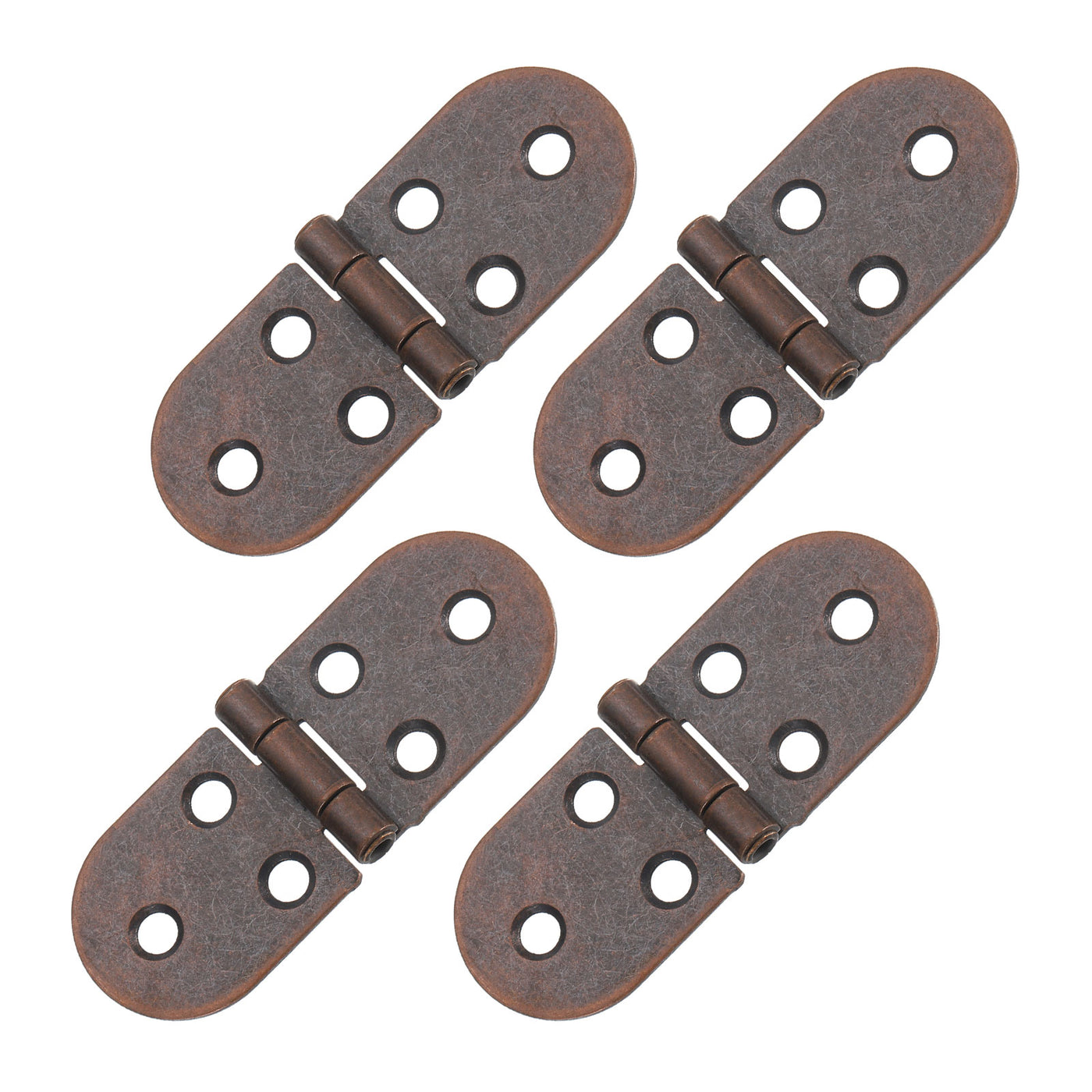 uxcell Uxcell Folding Table Hinge, 4pcs Iron 270 Degree Table Hinges, Red Bronze