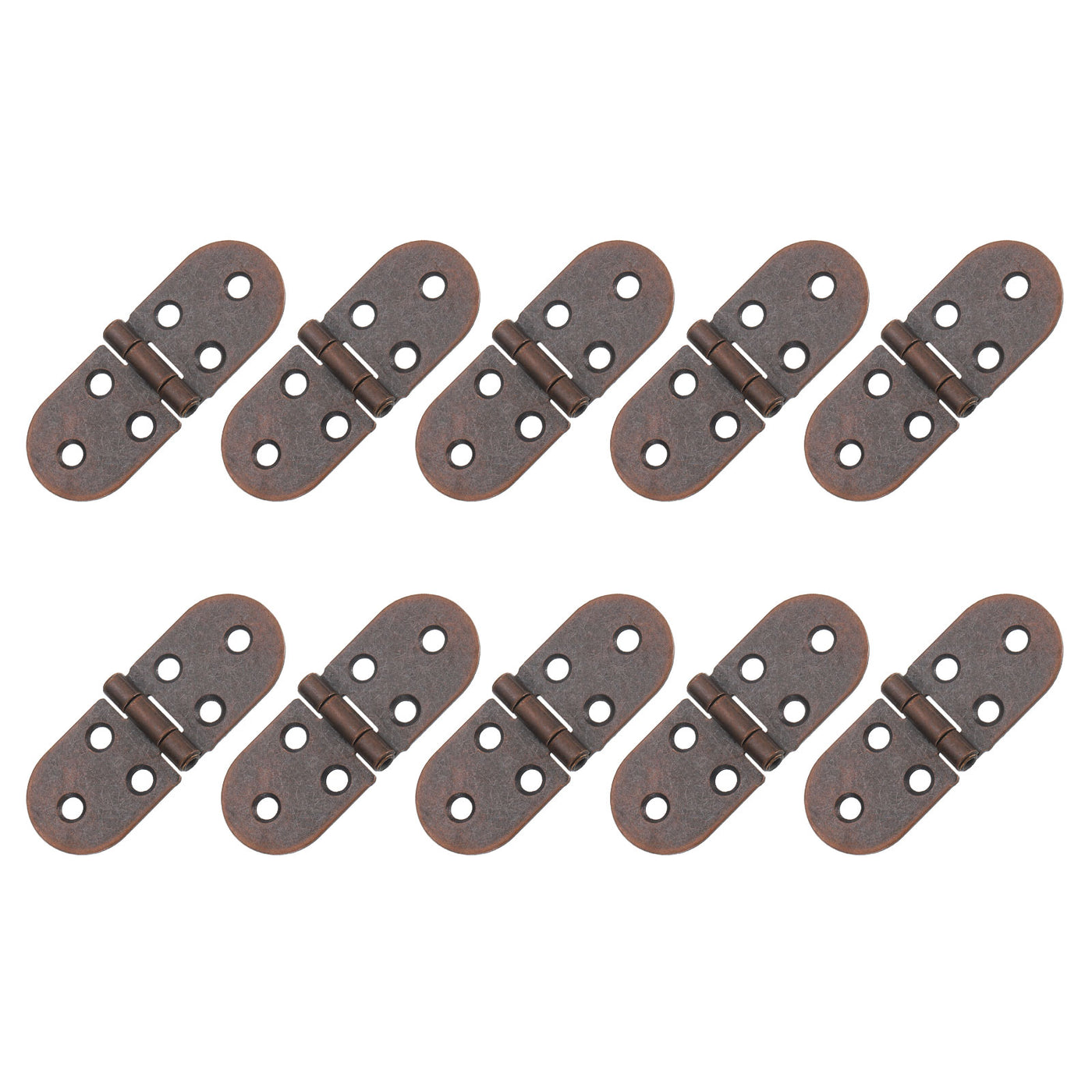 uxcell Uxcell Folding Table Hinge, 10pcs Iron 270 Degree Table Hinges, Red Bronze