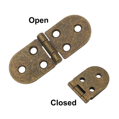 Harfington Uxcell Folding Table Hinge, 4pcs Iron 270 Degree Table Hinges, Bronze