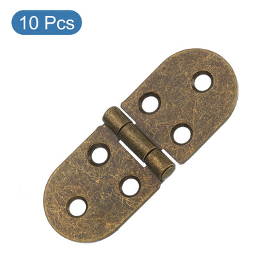 Harfington Uxcell Folding Table Hinge, 10pcs Iron 270 Degree Table Hinges, Bronze