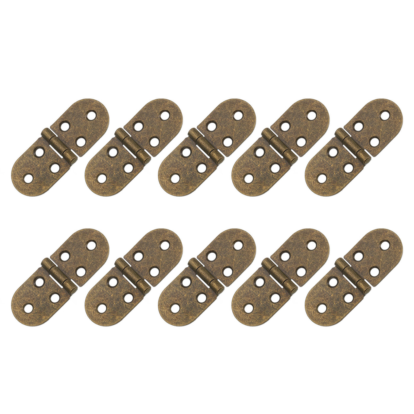 uxcell Uxcell Folding Table Hinge, 10pcs Iron 270 Degree Table Hinges, Bronze