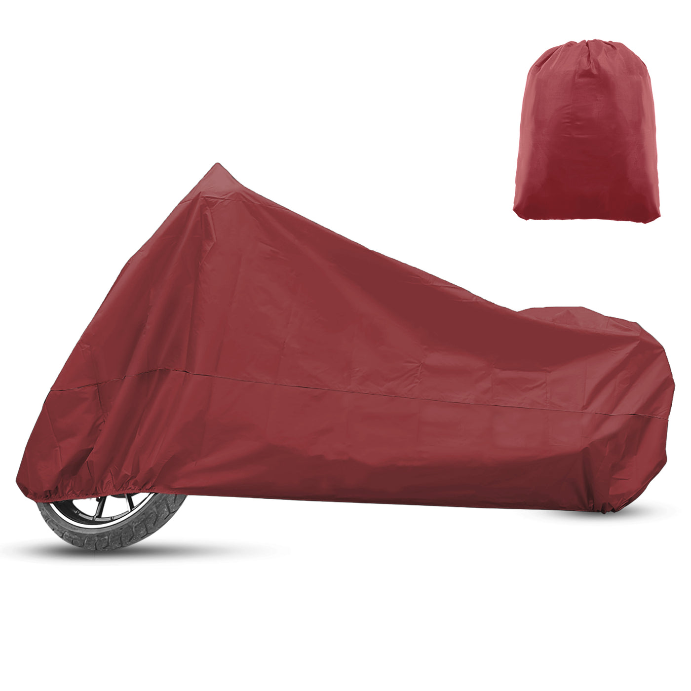 X AUTOHAUX Motorcycle Cover for Harley Davidson for Honda for Suzuki All Season Weather Waterproof Sun Outdoor Protection Motorbike Cover Fits Up to 78.74'' Motorcycles Vehicle Cover M Red