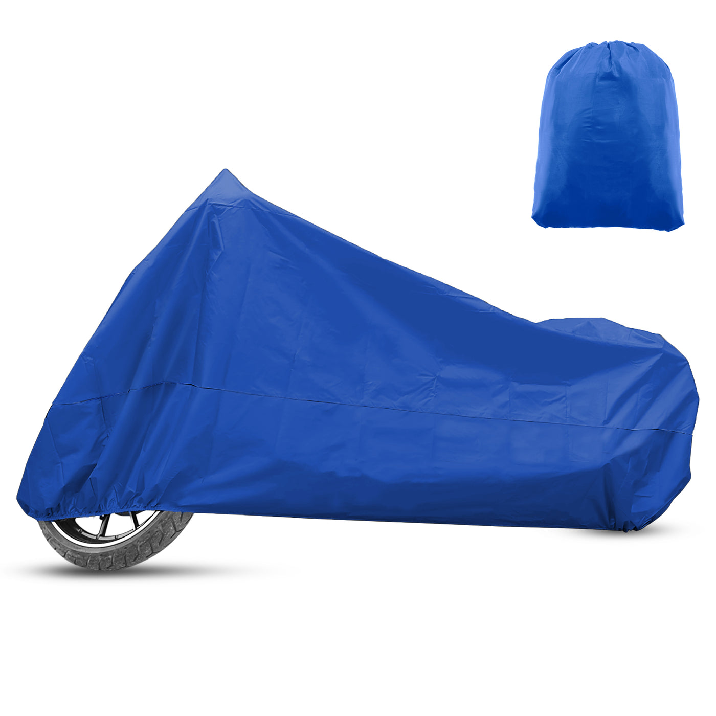 X AUTOHAUX Motorcycle Cover for Harley Davidson for Honda for Suzuki All Season Weather Waterproof Sun Outdoor Protection Motorbike Cover Fits Up to 96.46'' Motorcycles Vehicle Cover XL Blue