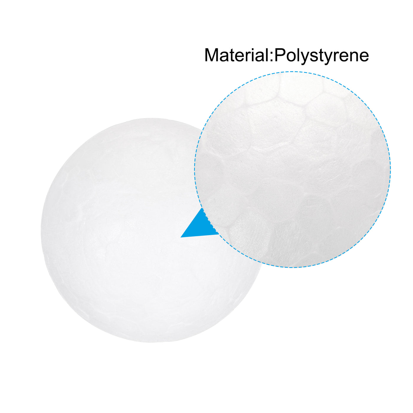 Harfington Foam Balls Round 1.06 Inch Polystyrene Spheres Balls for Party Decoration 60Pcs