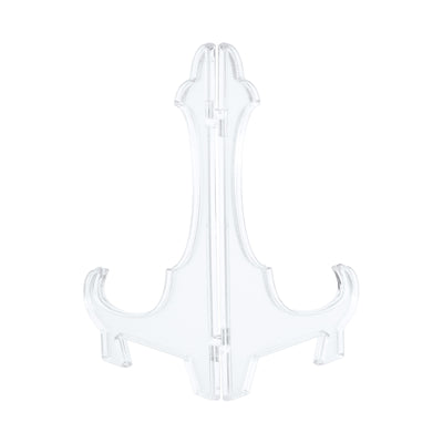 Harfington Uxcell 6Pcs 9.4" Easel Plate Holder, Plastic Folding Display Stand Clear for Home