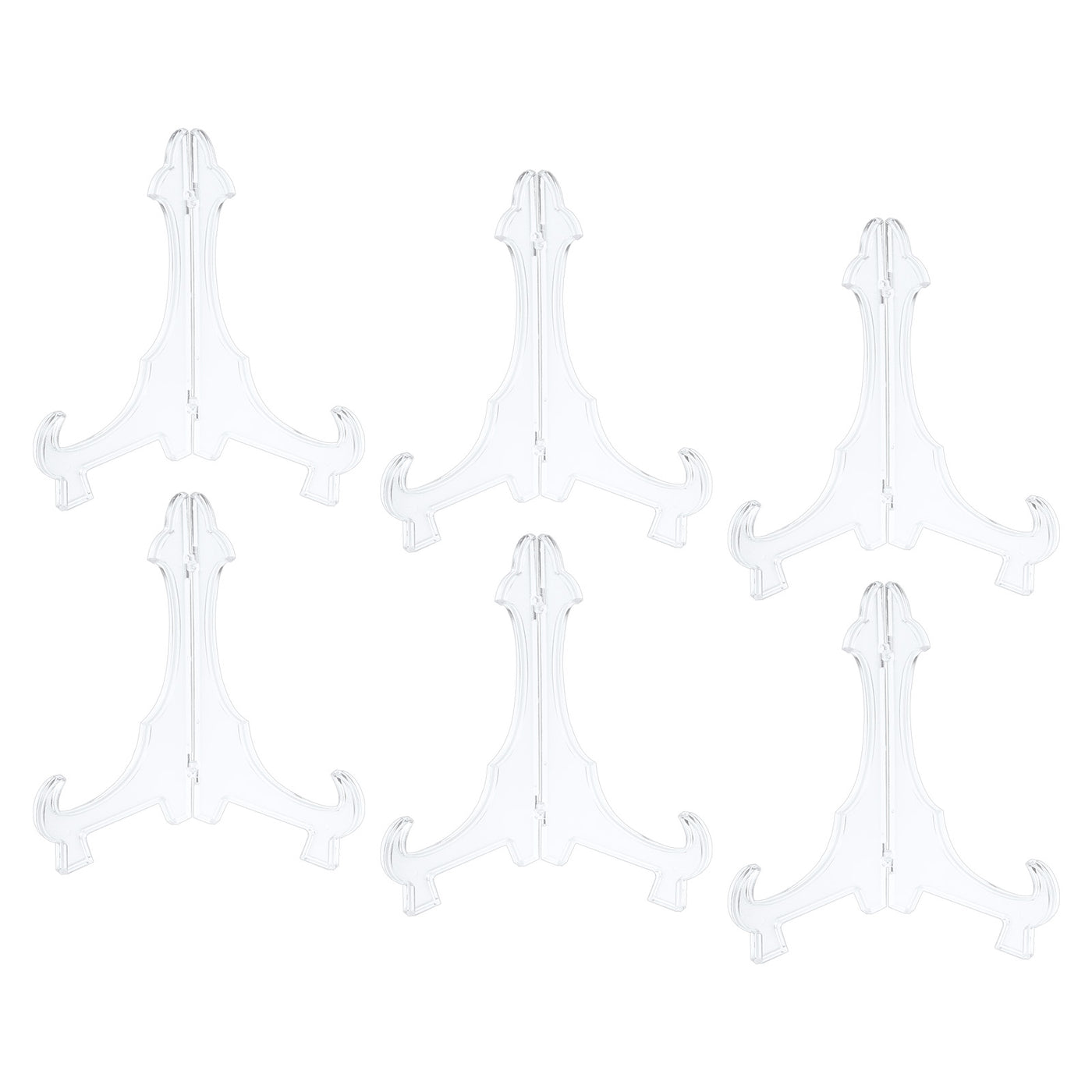 uxcell Uxcell 6Pcs 9.4" Easel Plate Holder, Plastic Folding Display Stand Clear for Home