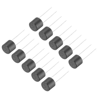 Harfington Uxcell 10 Stück Zylindrische DIP-Montierte Miniatur-Rundlangsame Schmelzsicherung für Elektronikteile PCB LCD-Reparatur, T2A 2A 250V, Schwarz