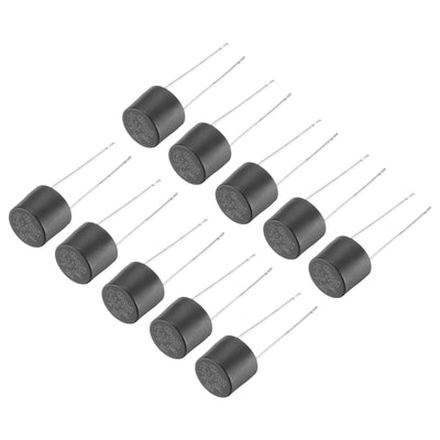 Harfington Uxcell 10Stk Zylindrische Dip Montierte Miniatur Rund Träge Blow Mikro Sicherung für Elektronische Teile PCB LCD Reparatur T6.3a 6.3a 250v Schwarz