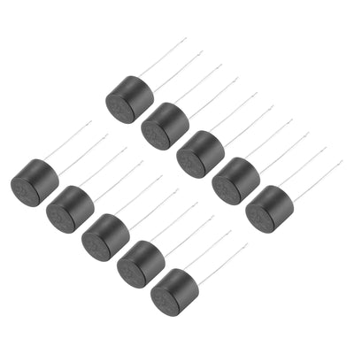 Harfington Uxcell 10 Stück Zylindrische DIP-Montierte Miniatur-Rundlangsame Schmelzsicherung für Elektronikteile PCB LCD-Reparatur, T8A 8A 250V, Schwarz