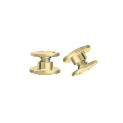 Harfington M5 Binding Barrels and Screws Phillips/Slotted Drive Carbon Steel, Brass Plated