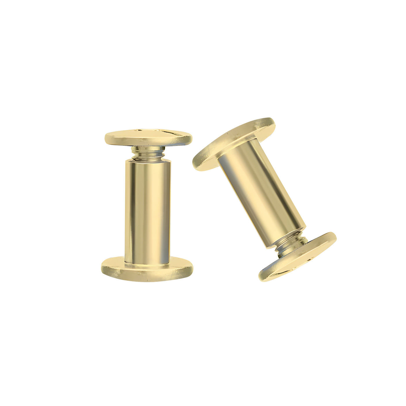 Harfington M5 Binding Barrels and Screws Phillips/Slotted Drive Carbon Steel, Brass Plated