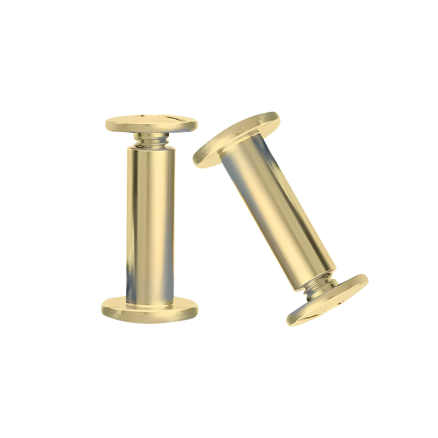 Harfington M5 Binding Barrels and Screws Phillips/Slotted Drive Carbon Steel, Brass Plated