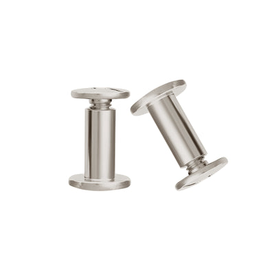 Harfington M5 Binding Barrels and Screws Phillips/Slotted Drive Carbon Steel, Nickel Plated