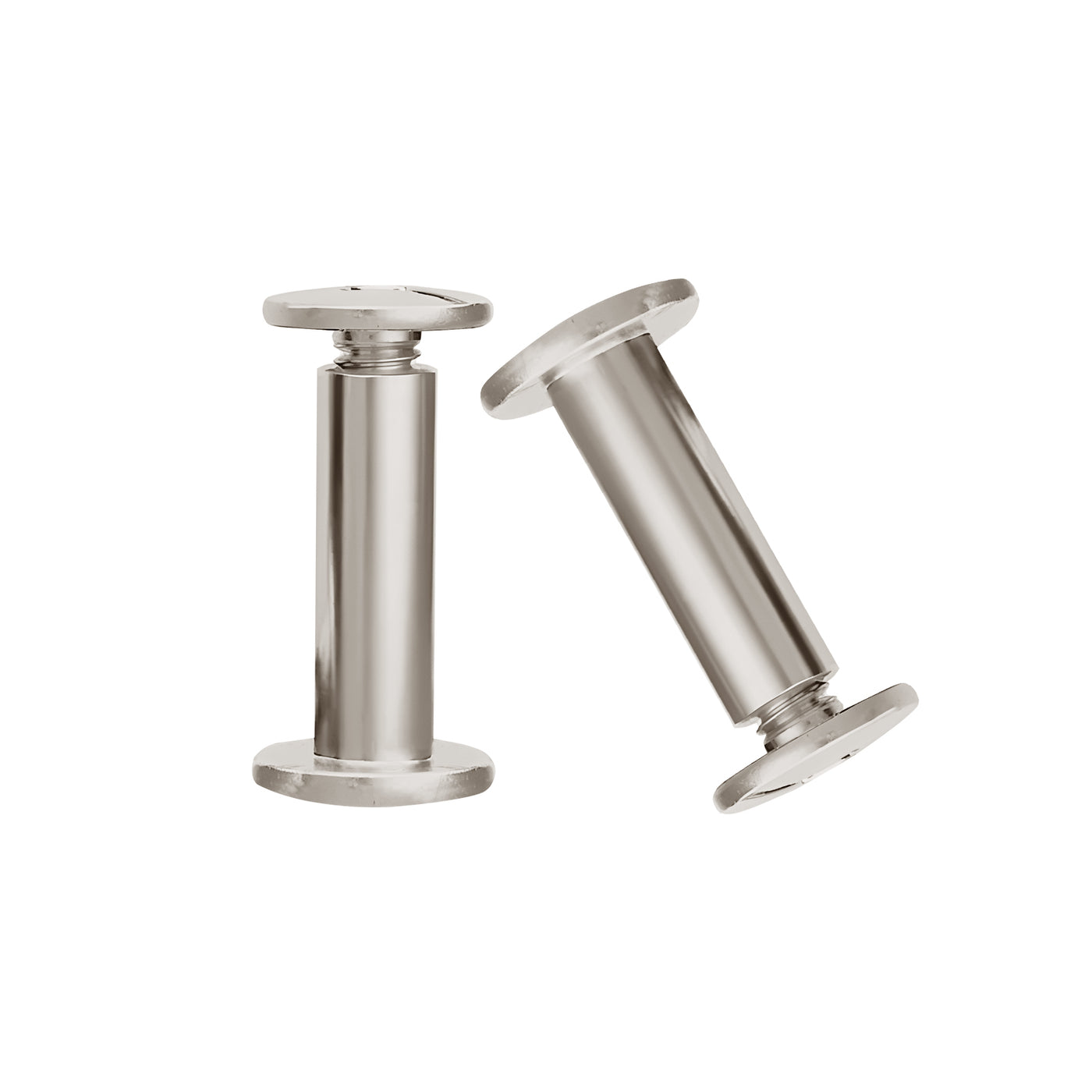 Harfington M5 Binding Barrels and Screws Phillips/Slotted Drive Carbon Steel, Nickel Plated