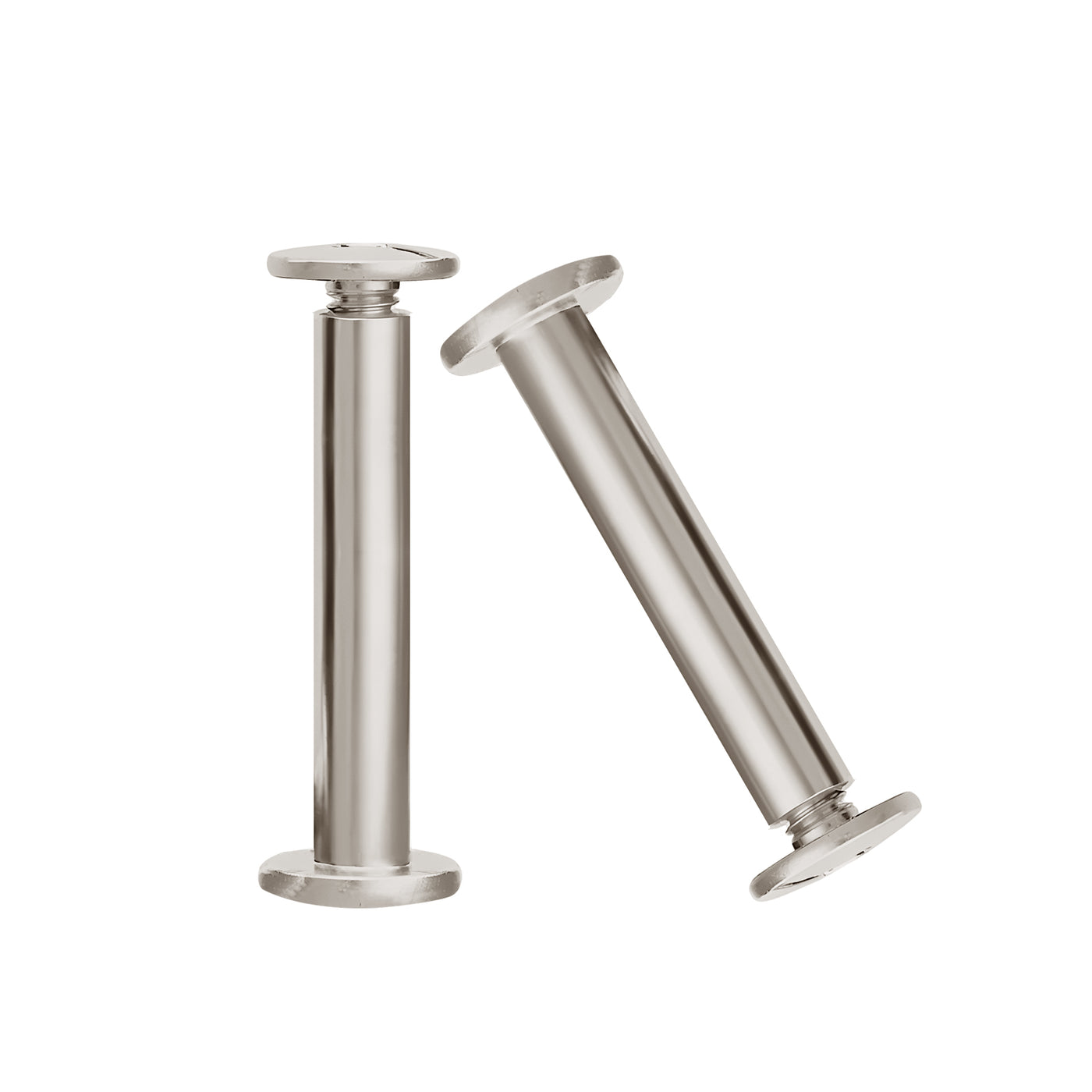 Harfington M5 Binding Barrels and Screws Phillips/Slotted Drive Carbon Steel, Nickel Plated