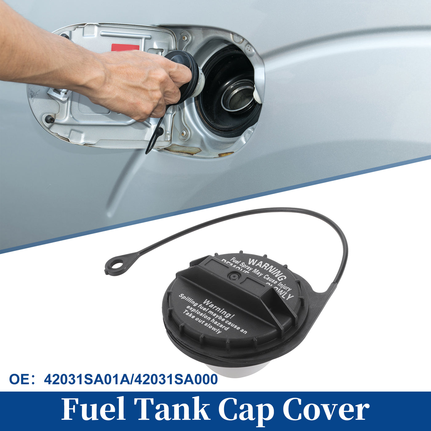 ACROPIX Plastic Gas Fuel Cap Fuel Tank Cap Black Fit for Subaru Baja Legacy Outback No.42031SA01A/42031SA000 - Pack of 1