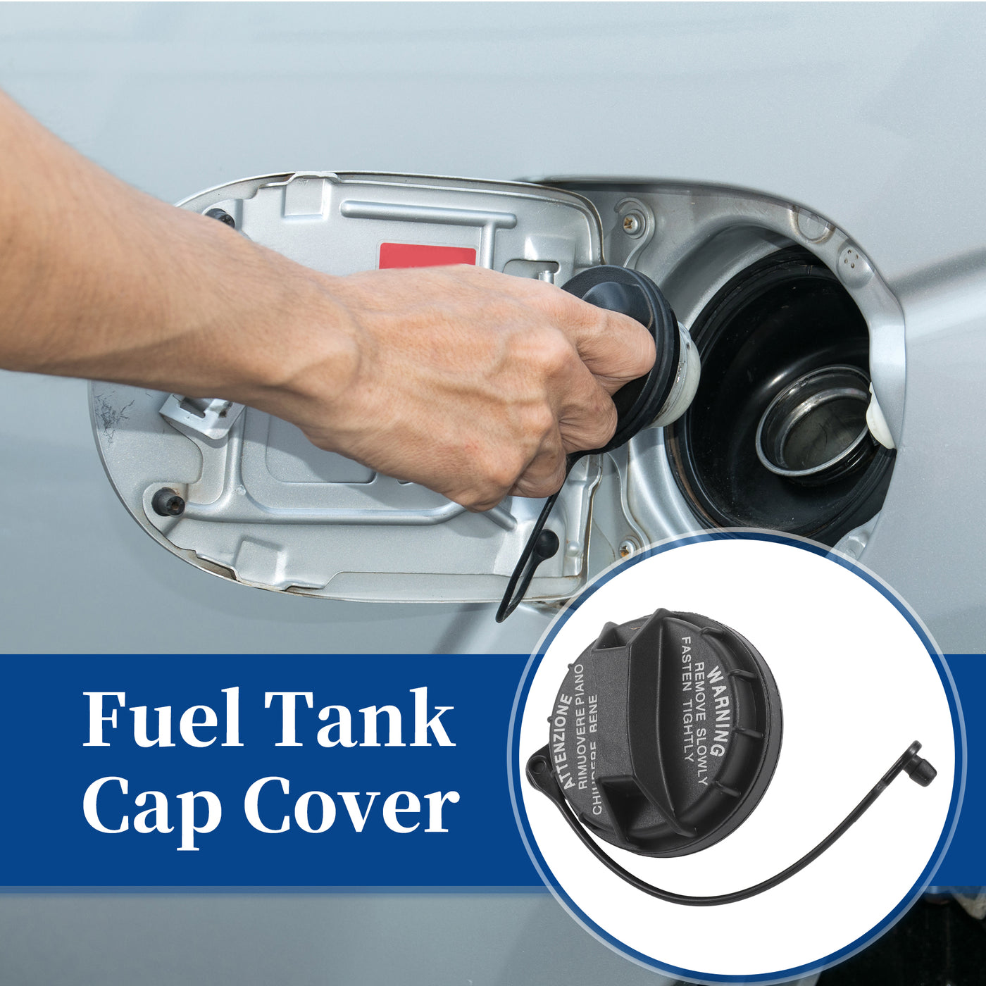 ACROPIX Plastic Gas Fuel Cap Fuel Tank Cap Black Fit for Hyundai I30 Santa Kona - Pack of 1