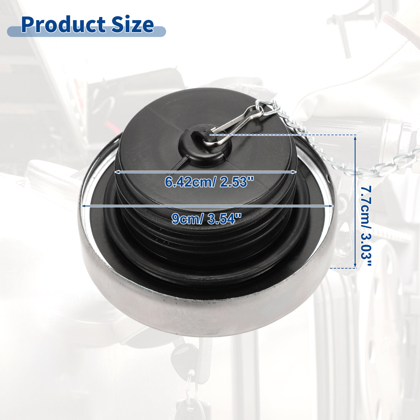 ACROPIX Plastic Locking Gas Cap Lock Fuel Tank Cap Black Fit for Iveco Eurocargo 1991-2015 with Keys No.2993923/1402004/1481301 - Pack of 3