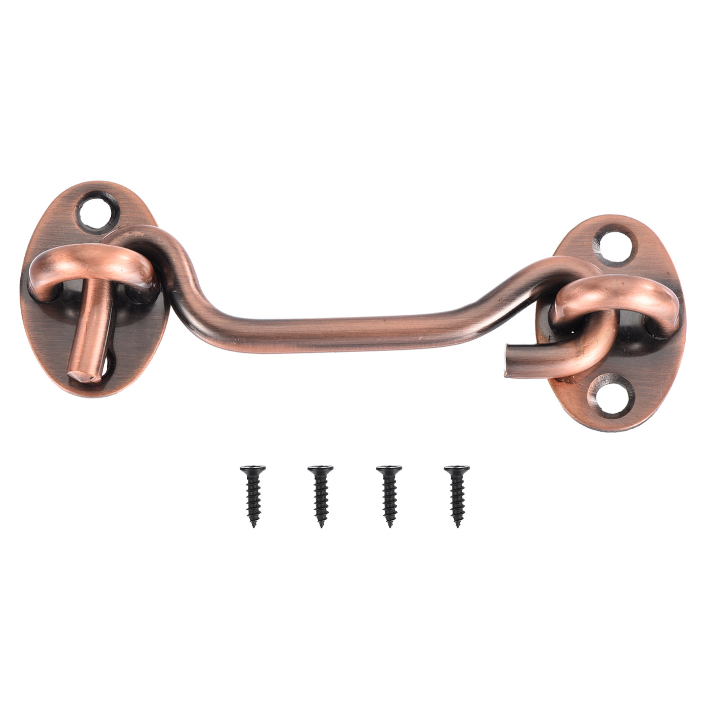 uxcell Uxcell 4 Inch Hook and Eye Latch Barn Door Lock Stainless Steel, Copper