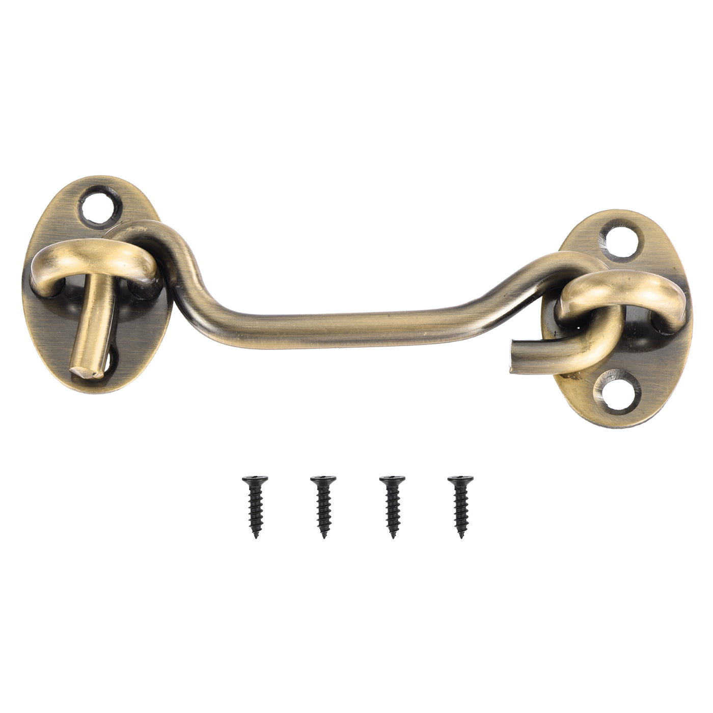 uxcell Uxcell 4 Inch Hook and Eye Latch Barn Door Lock Stainless Steel, Bronze