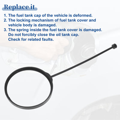 Harfington Fuel Tank Cap Tether Fuel Tank Rope Replacement Fit for BMW X6 2008-2018 No.16117222391/16116756772 - Pack of 1
