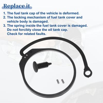 Harfington Fuel Tank Cap Tether Fuel Tank Rope Curved O Ring Shape Replacement Fit for Audi 90 1993-1995 No.1H0201553B/1J0201550A - Pack of 1