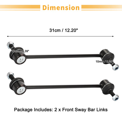 Harfington 2pcs Front Sway Bar Links Stabilizer Link Kit for BMW 3 Series 1998-2007 Suspension Kit No.31351095694/31356780847/31356780847