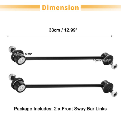 Harfington 2pcs Front Sway Bar Links Stabilizer Link Kit for Peugeot Partner 18-23 for Citroen Xsara Picasso 19-21 Suspension Kit No.508739/508761/508742/508734