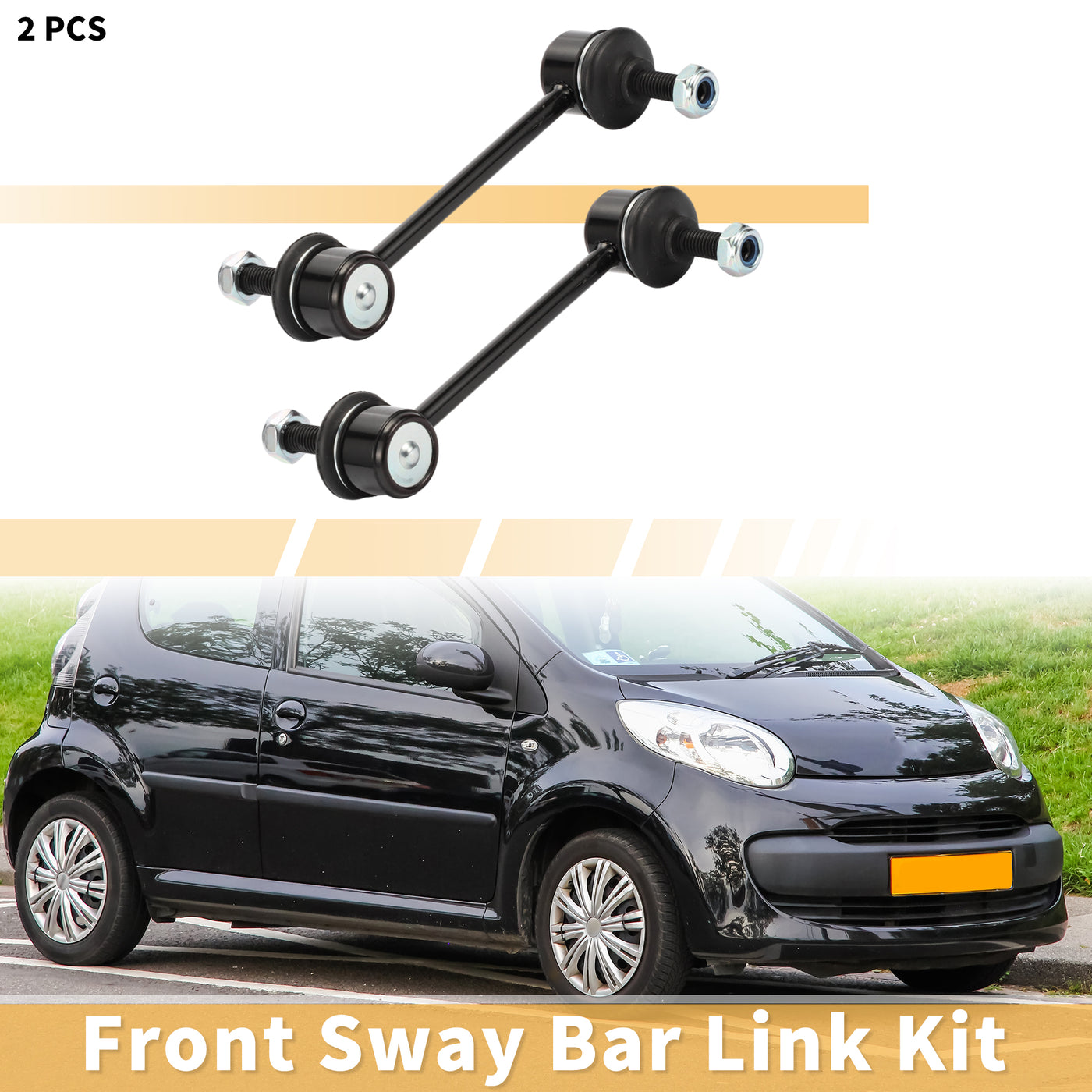 X AUTOHAUX 2pcs Front Sway Bar Links Stabilizer Link Kit for Citroen C5 2008-2020 for Peugeot 407 2004-2020 Suspension Kit No.9651565180