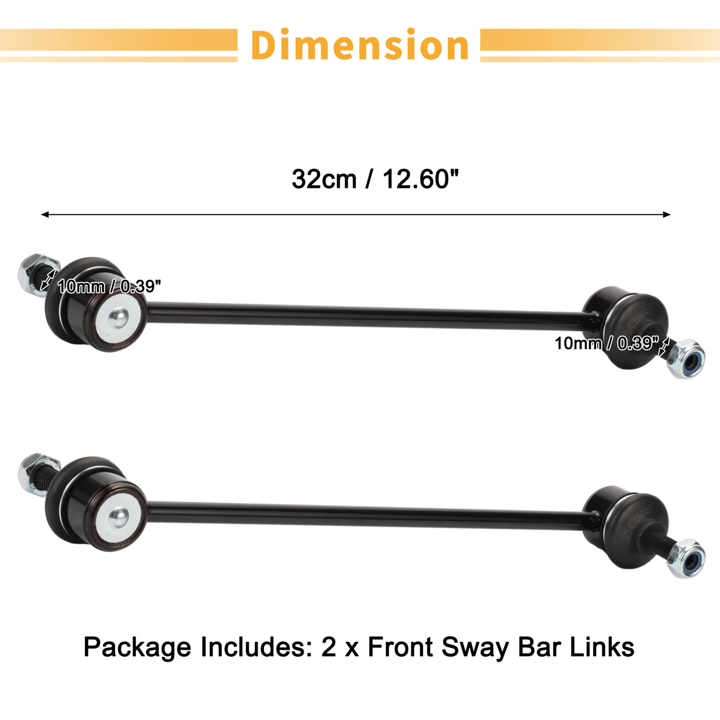 X AUTOHAUX 2pcs Front Sway Bar Links Stabilizer Link Kit for Renault Kangoo Be Bop for Renault Megane No.8200166160/8200669066/8200166159/8200669065/4153200189