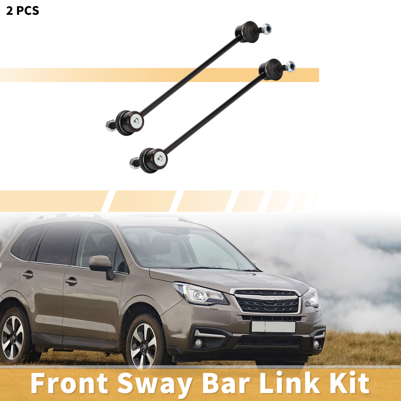 X AUTOHAUX 2pcs Front Sway Bar Links Stabilizer Link Kit for Renault Kangoo Be Bop for Renault Megane No.8200166160/8200669066/8200166159/8200669065/4153200189