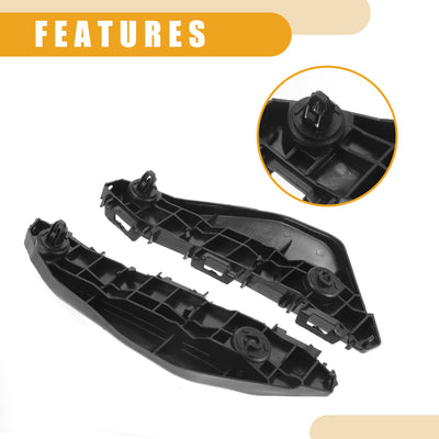 Harfington Bumper Support Bracket No.525360D130/525350D130 - Left Right Side Bumper Bracket for Toyota Yaris Hatchback 2013-2016 - ABS Plastic Black - 1 Pair