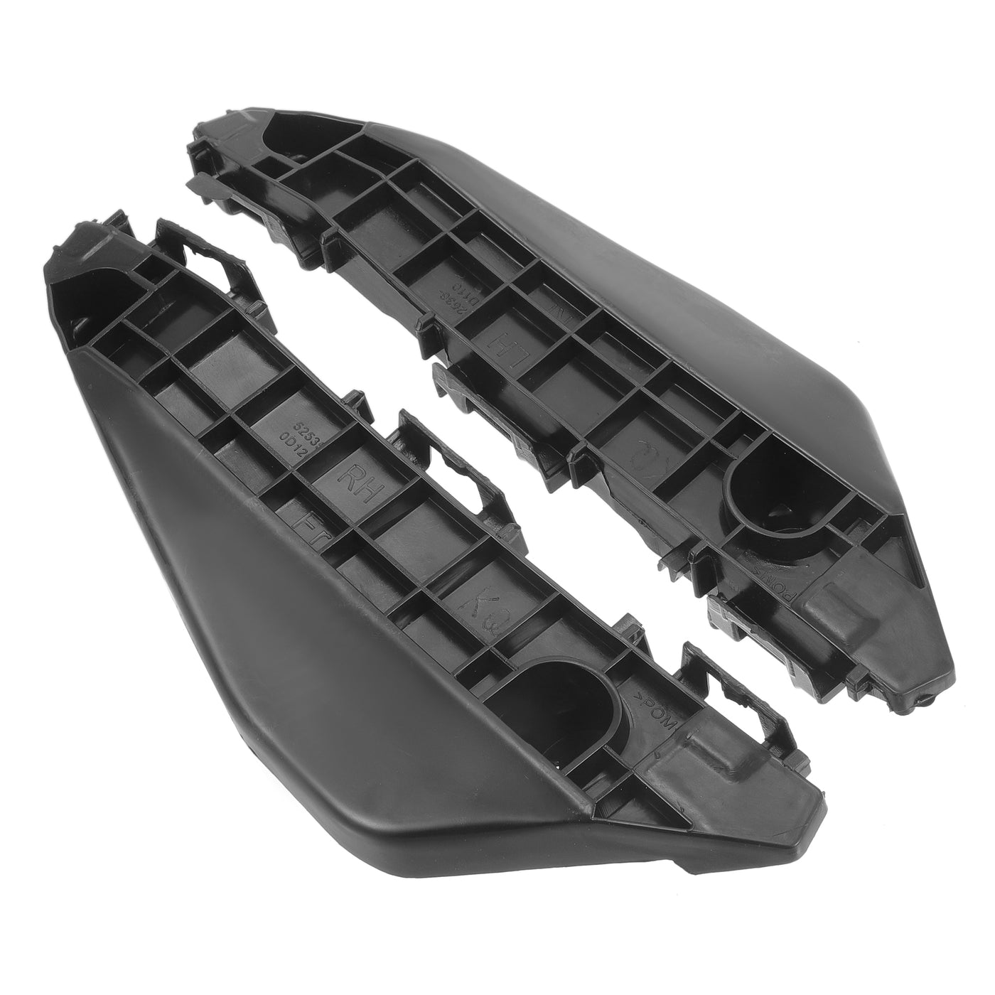 Partuto Bumper Support Bracket No.525360D130/525350D130 - Left Right Side Bumper Bracket for Toyota Yaris Hatchback 2013-2016 - ABS Plastic Black - 1 Pair