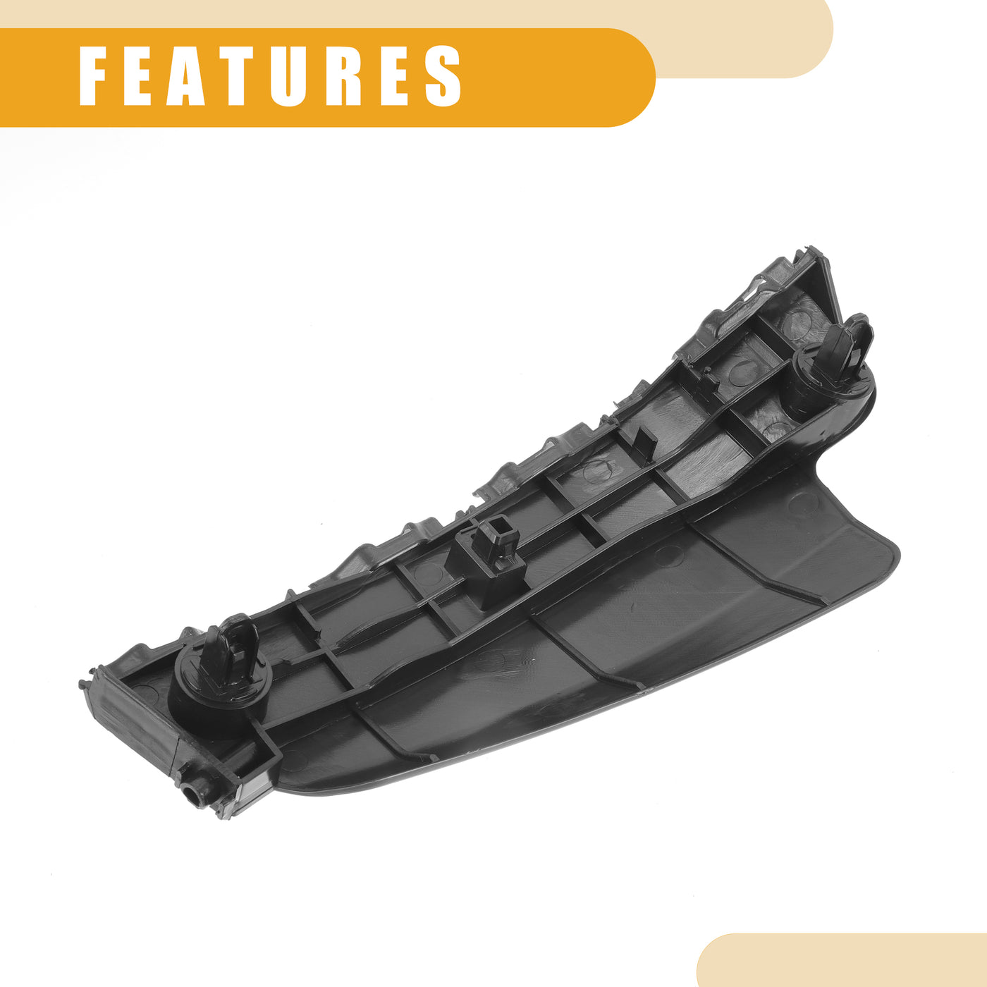 Partuto Bumper Support Bracket No.5211660181 - Left Driver Side Bumper Bracket - for Toyota Land Cruiser 2008-2015 ABS Plastic Black - 1 Pc