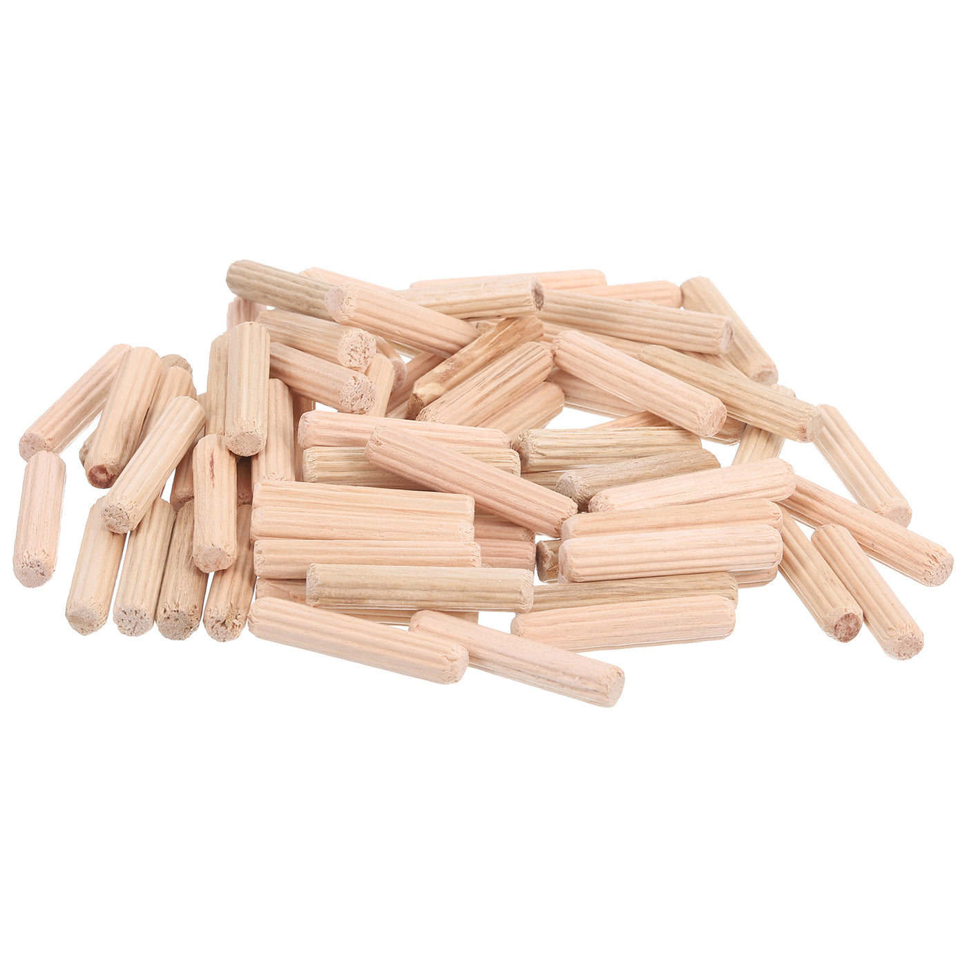 uxcell Uxcell 150stk Holz Dübel Stifte 6x30mm (0.24x1.18") Holz Dübel Stäbe Geriffelte Dübel Verbindungen für Geriffelte Holzbearbeitung Möbel Basteln