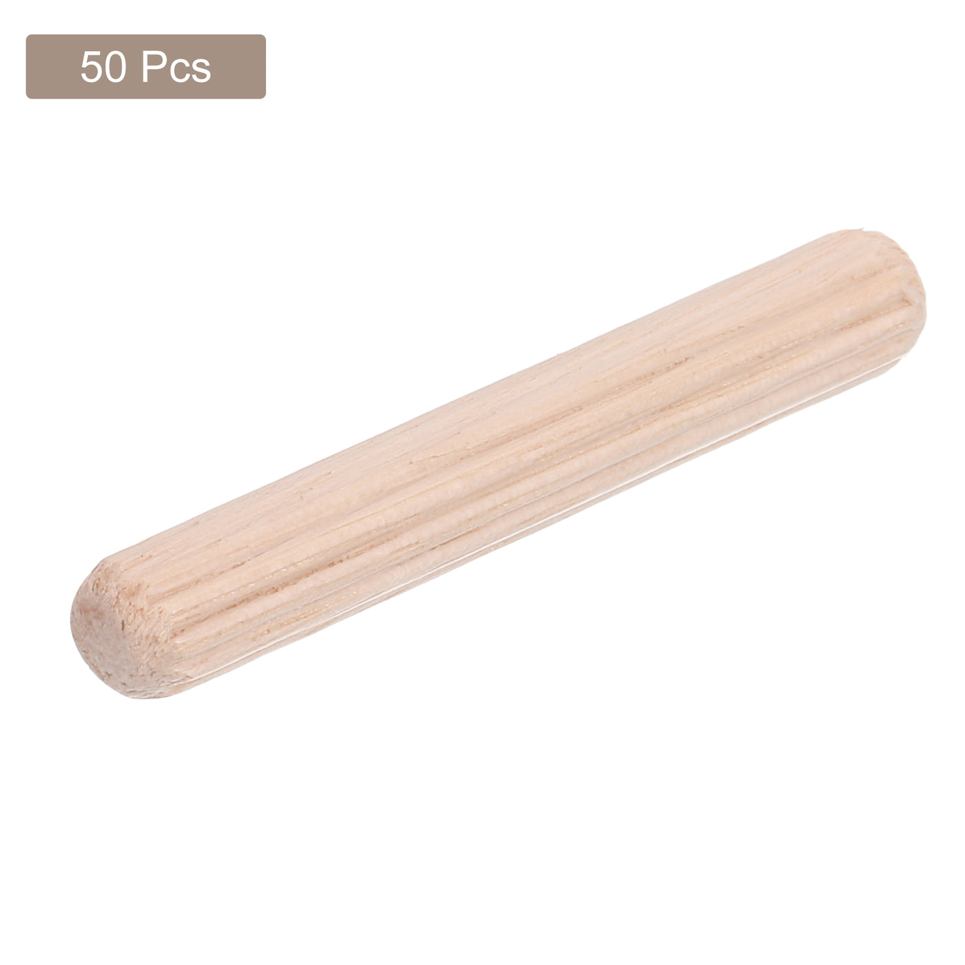 uxcell Uxcell 50 Pcs Wooden Dowel Pins, 6 x 40mm (0.24 x 1.57 Inch) Wood Dowels Rods