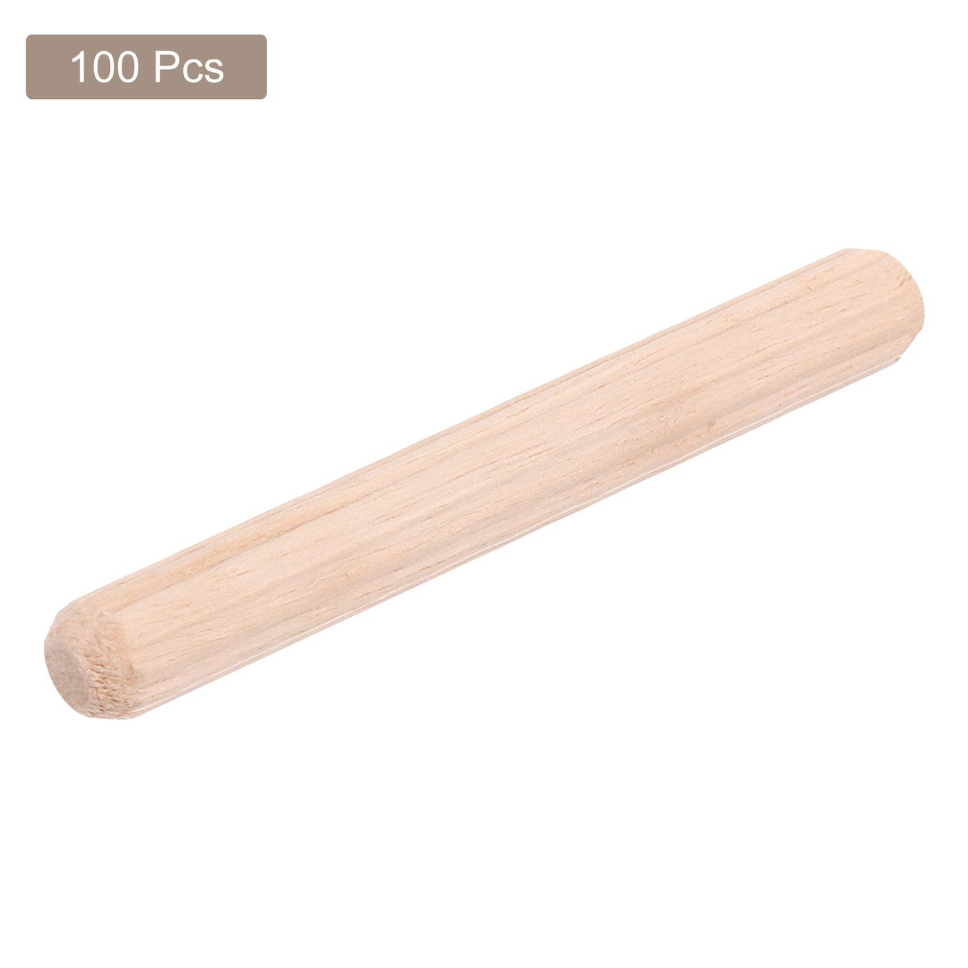 uxcell Uxcell 100 Pcs Wooden Dowel Pins, 6 x 50mm (0.24 x 1.97 Inch) Wood Dowels Rods