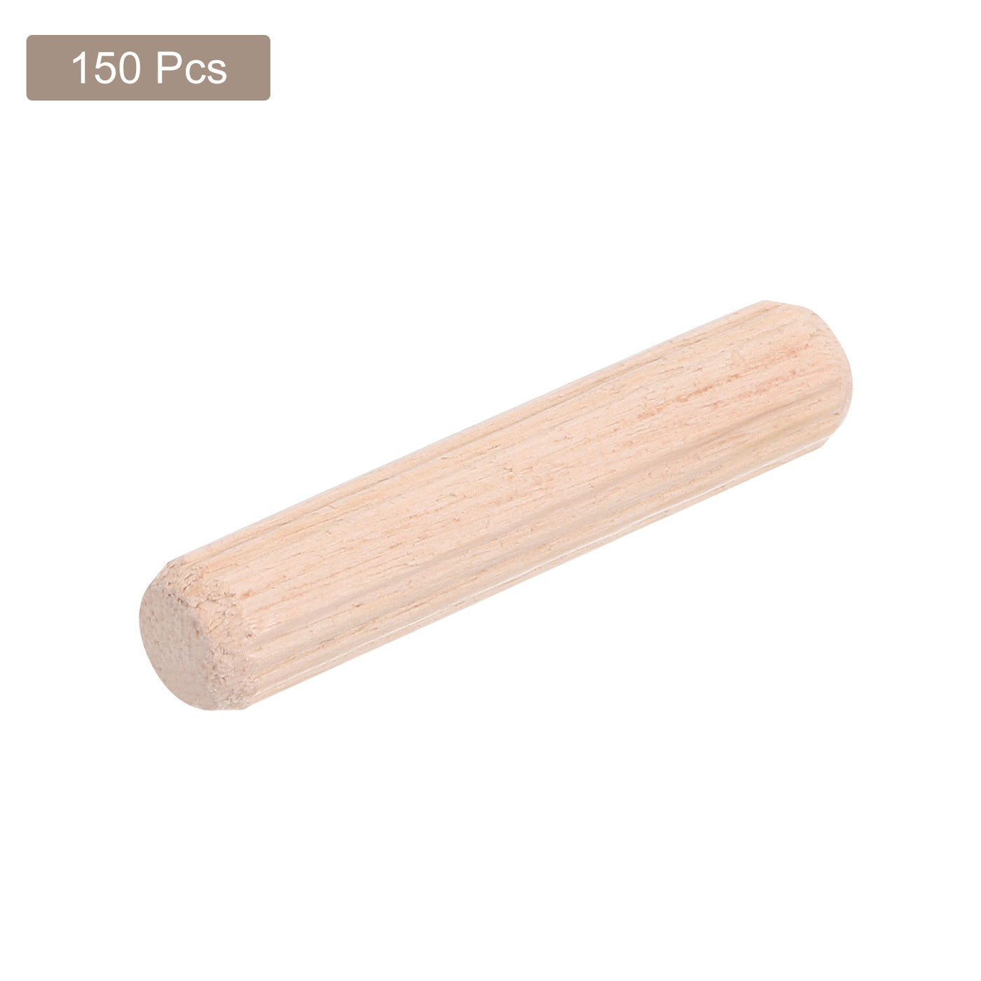 uxcell Uxcell 150 Pcs Wooden Dowel Pins, 8 x 40mm (0.31 x 1.57 Inch) Wood Dowels Rods