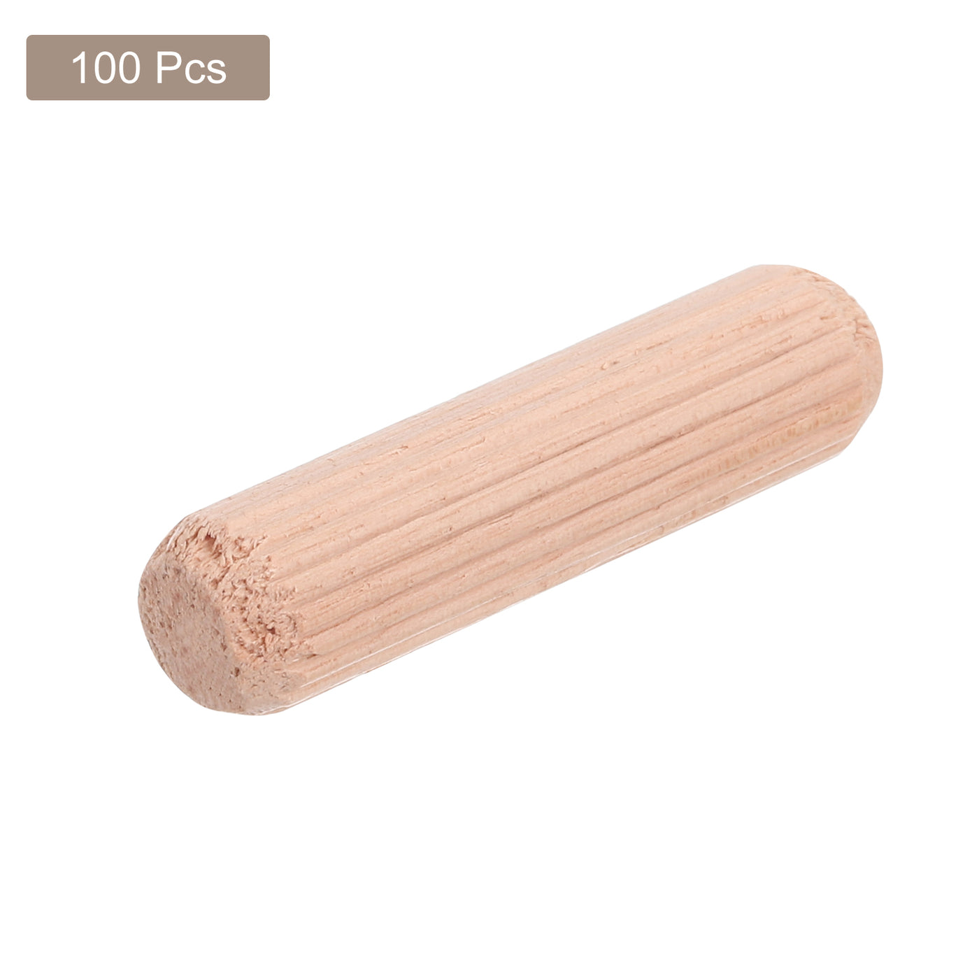 uxcell Uxcell 100 Pcs Wooden Dowel Pins, 10 x 40mm (0.39 x 1.57 Inch) Wood Dowels Rods